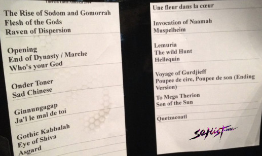 Setlist Therion 1