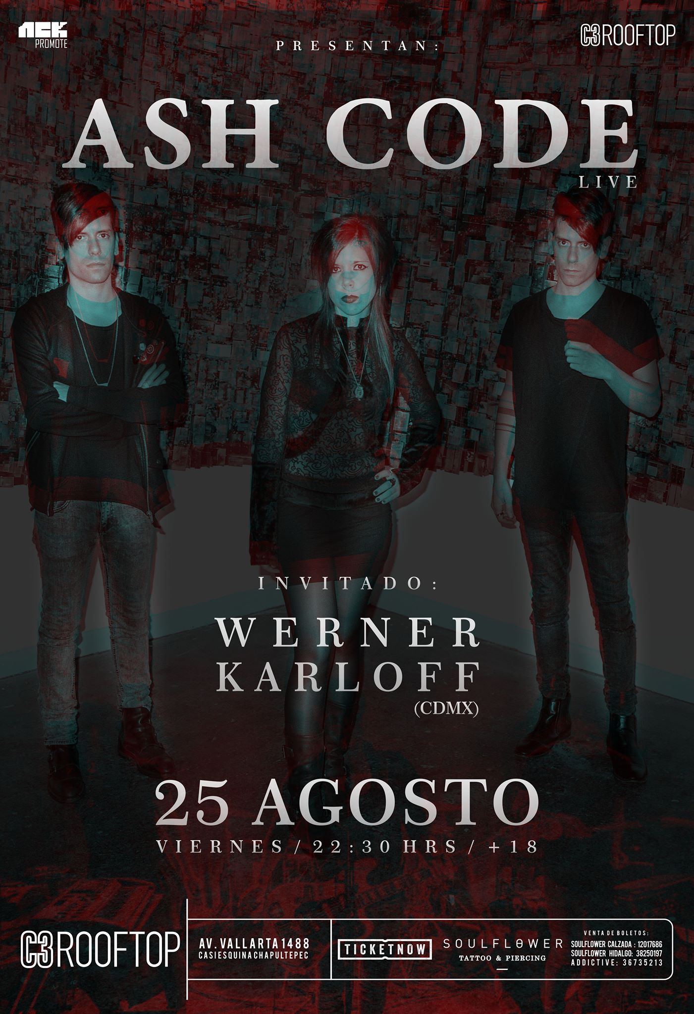 Ash Code en Guadalajara | 25 de Agosto | C3 Stage