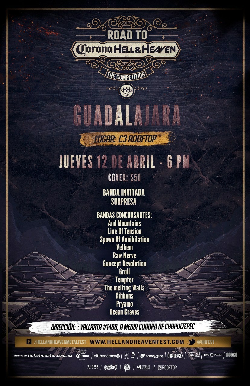 Revelación del Cartel del Corona Hell and Heaven 2018 4 y 5 de Mayo 2018 Curva 4 del Revelación del Cartel del Corona Hell and Heaven 2018 4 y 5 de Mayo 2018 Curva 4 del