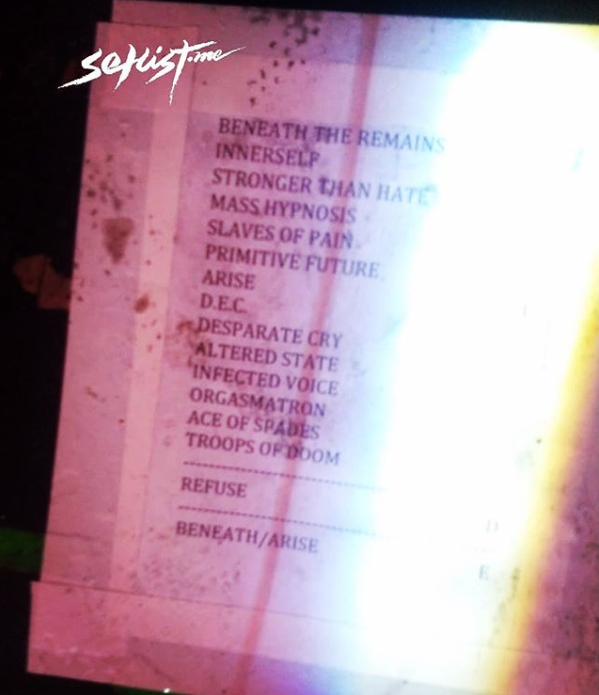 Setlist de Max and Iggor Cavalera 31 de Mayo del 2019 C3 Stage