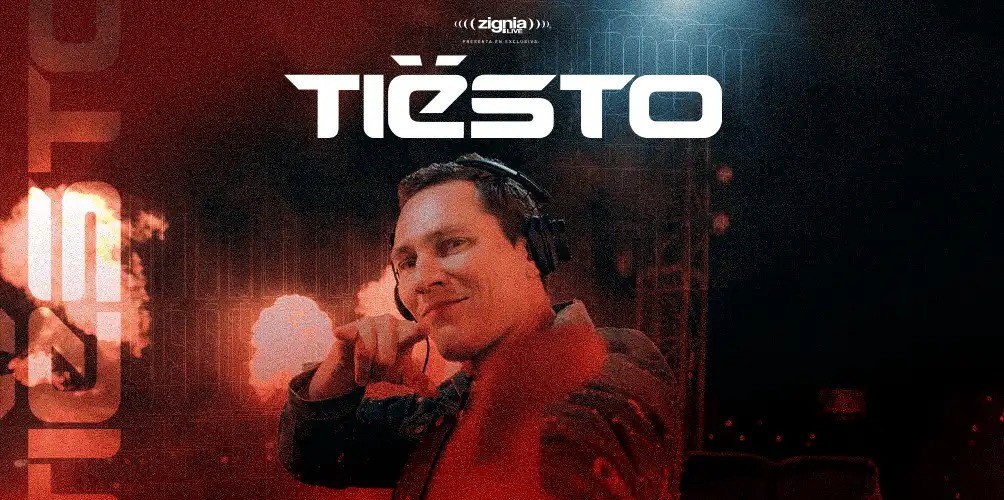 Imagen oficial de Tiësto en la Arena Guadalajara y la Arena Monterrey 2026