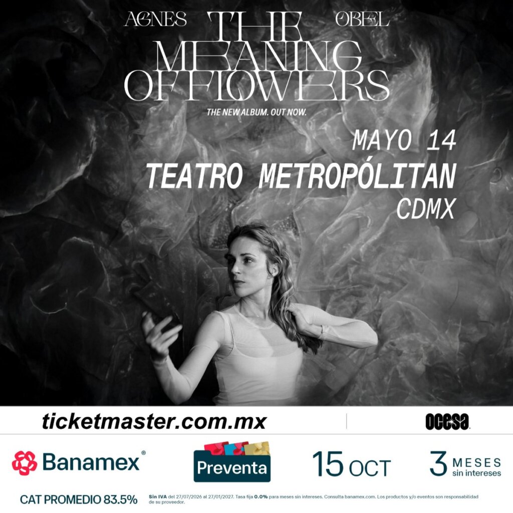 Flyer de Agnes Obel en México 2027: Teatro Metropólitan, 14 de mayo