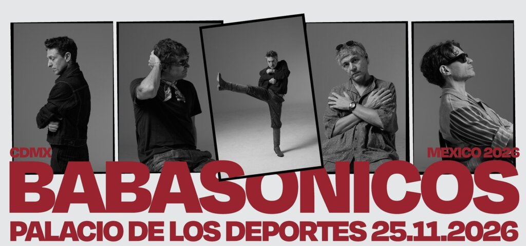 Flyer de Babasónicos en México: Palacio de los Deportes