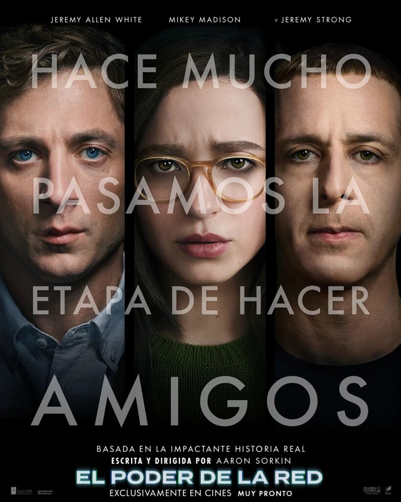 Póster de El poder de la red, película de Aaron Sorkin