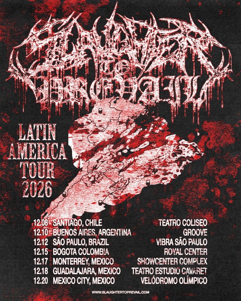 Flyer de Slaughter to Prevail en México y Latinoamérica: gira de despedida 2026